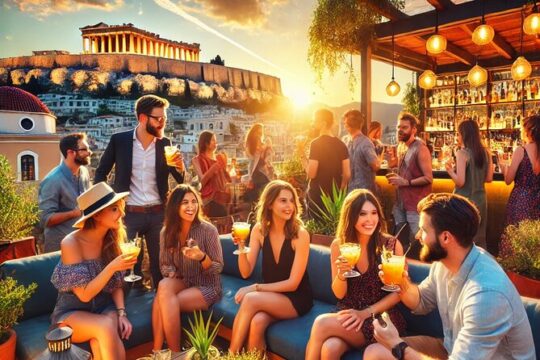Athens Small Group Rooftop and Offbeat Nightlife Gems Pub Crawl