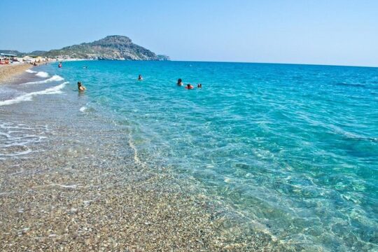 Top attractions of Rhodes including leisure time at the beach.