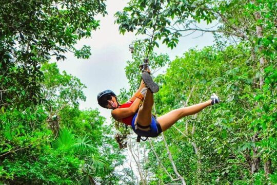 ATV Shared & Ziplines and Swim in the Cenote From Cancun