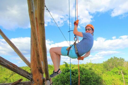 Do it all tour 3-Rappel & Jungle ZipLine & Visit Tulum & Cenote Snorkeling