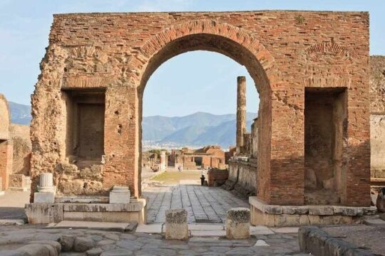 Transfer from Naples airport/station to Sorrento with stop in Pompeii