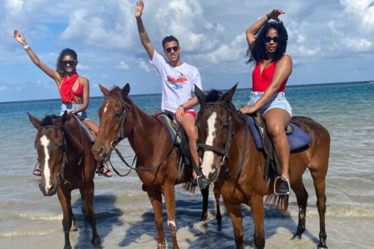 Horseback Riding + Bamboo River Rafting Experience from Ocho Rios