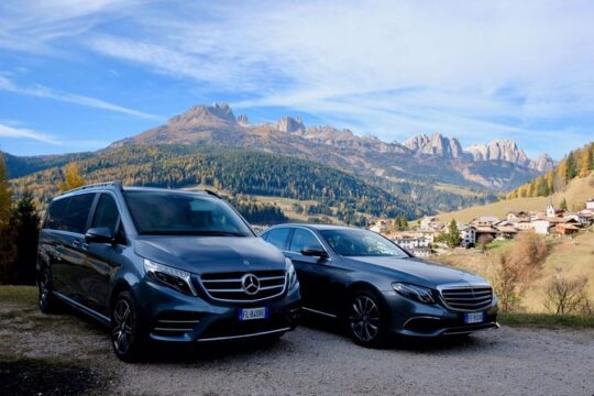 Private transfer from Venice to Canazei or Ortisei area