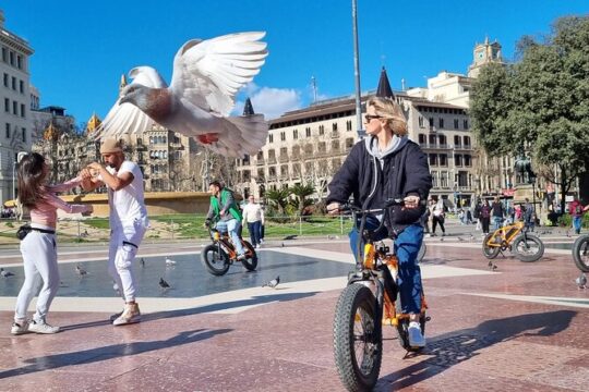Barcelona City Highlights Bike Tour with E-Bike Option