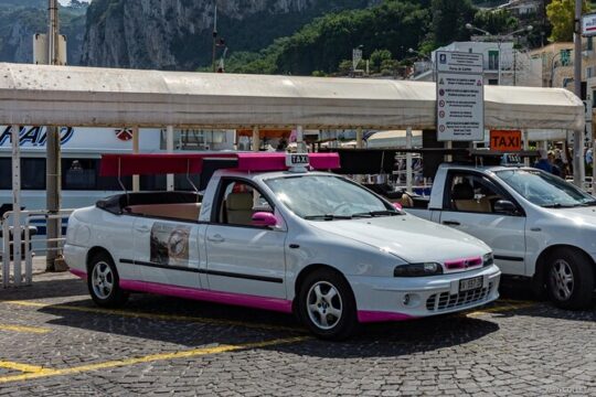 Day in Capri with convertible taxy