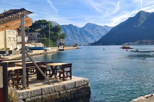 Blue sea and Black Mountains (Montenegro)