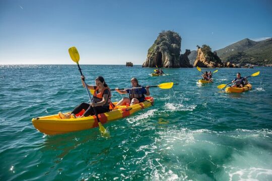 Canoeing in marine reserve near Lisbon