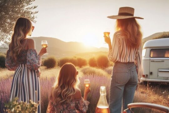 Sunset in the Sardinian Olive Grove with Drinks