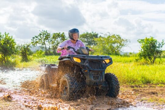 Dunn's River Falls Climb plus Ziplines, ATV, Horse Ride & Swim from Ocho Rios