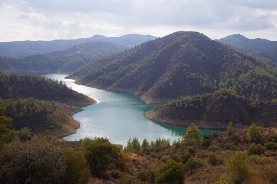 Walking in Pano Lefkara village and around Lefkara manmade lake
