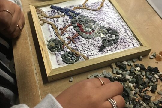 Make your own Athenian Mosaic art piece souvenir to take home in just 3 hours!