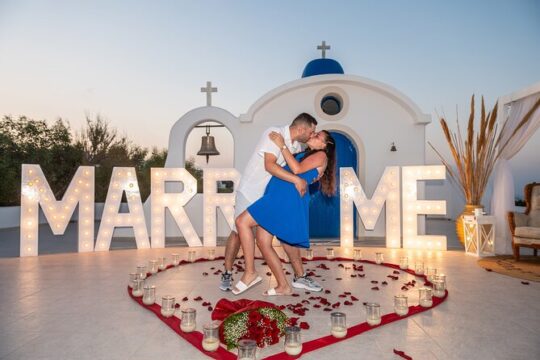 Santorini wedding propose