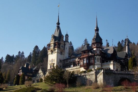 Peles Castle, Bran Castle and Brasov from Bucharest