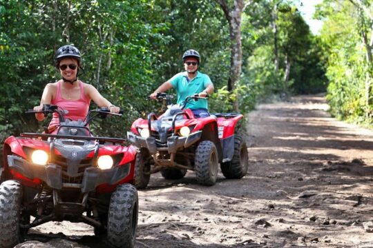 Discover the Adrenaline with Atvs ziplines single and a real Mayan cenote