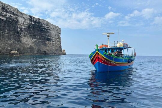 Malta Comino Blue Lagoon Crystal Lagoon and Caves Cruise