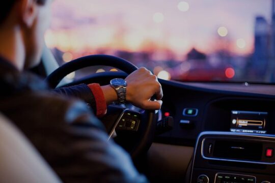 Full day luxury car with driver at disposal in Amsterdam