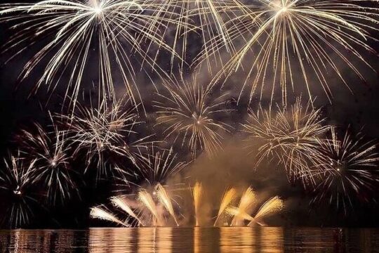 New Year's Eve on a Sailboat with Fireworks display in Lisbon