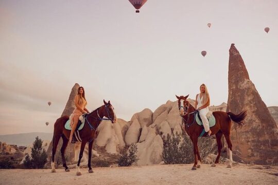 Horse riding in Cappadocia through fairy chimneys