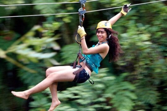 Zip line ex Intercontinental Fiji with return private transfers