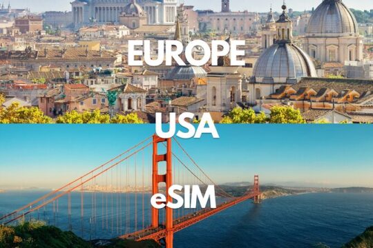 Europe & USA Data eSIM: 0.5GB Per Day to 50GB - 30 Days