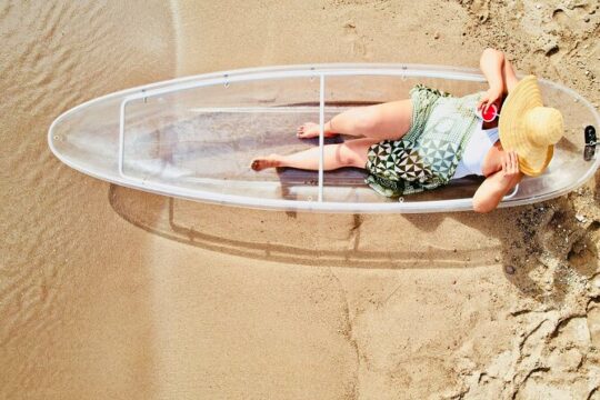 Shoreline Crystal Clear Kayak Drone Photoshoot
