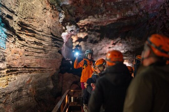 Evening Lava Tunnel Tour and Northern Lights