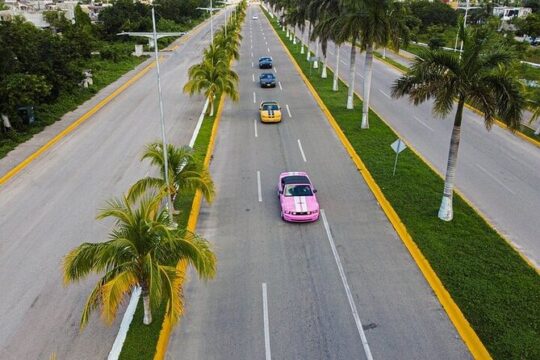 Open Top Mustang Tour with Snorkel and Lunch in Cozumel