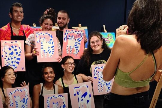Art Class for 2 people, 2 hours. Open Bar