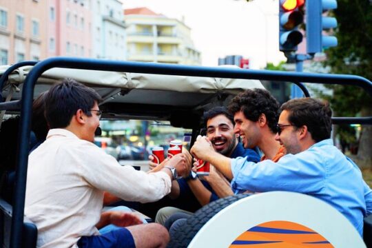 Lisbon Private Tour in a Vintage Jeep with Drinks Aboard
