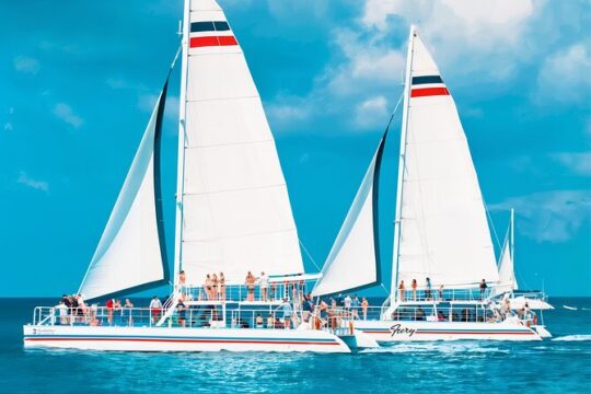 Cozumel Catamaran Fun Snorkeling Open Bar & Water Park