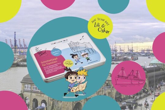 Self-guided sightseeing scavenger hunt for families in Hamburg
