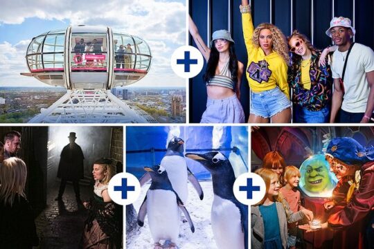 Five attraction pass including Madame Tussauds & The London Eye