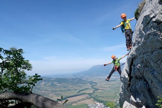 Guided Furlan and Otmar via ferratas in Vipava Valley