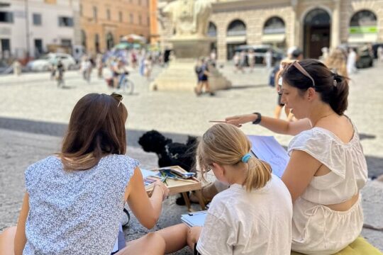 Private Animal Art Workshop for Families in City Centre of Rome