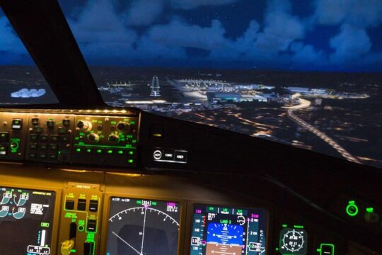 Boeing B777 flight simulator in Zurich