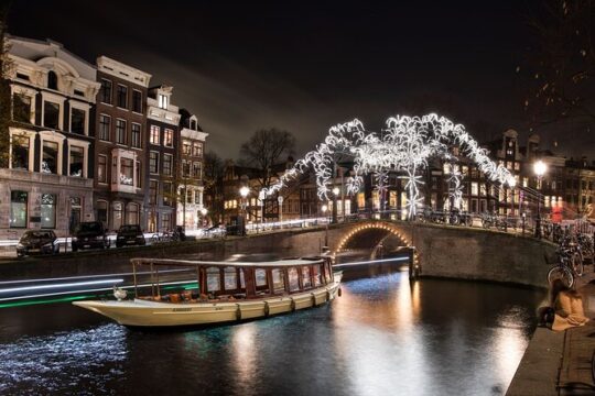 Amsterdam Light Festival: Canal Cruise Luxury Boat