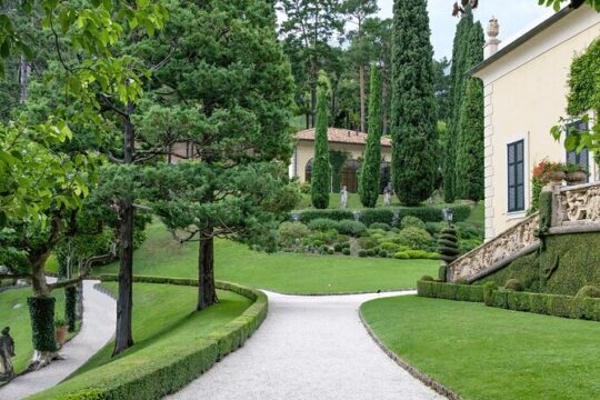 Lake Como Villa Del Balbianello with Public Boat