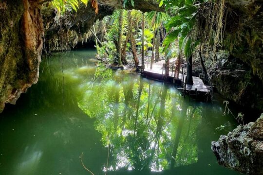 Off Road Ride to El Cedral town and Cenote Jade on ATVs