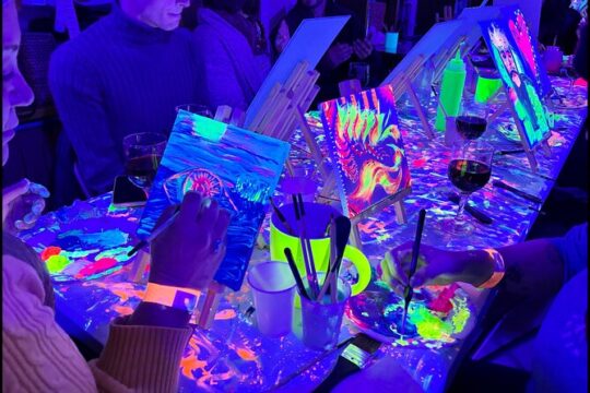 Neon Art Painting Experience in Immersive Studio (No Stop Wine)