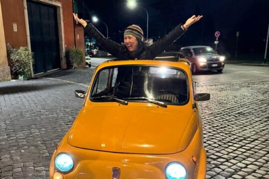 Private: 2 hour Evening Tour of Rome aboard a Vintage Fiat 500