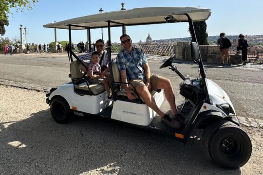 Rome Golf Cart Tour with Professional Photographer