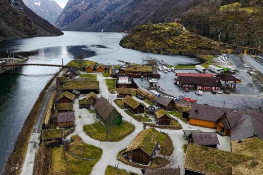 Guided tour to Viking Village, Nærøyfjorden Cruise & Flåm Railway