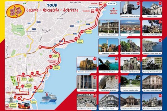 Hop on hop off Catania-Acicastello-Acitrezza panoramic bus