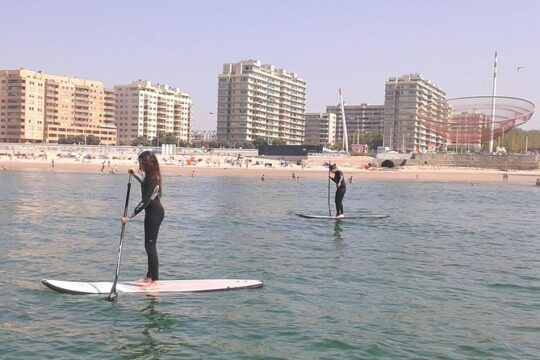 Private SUP lesson for two in Matosinhos Beach