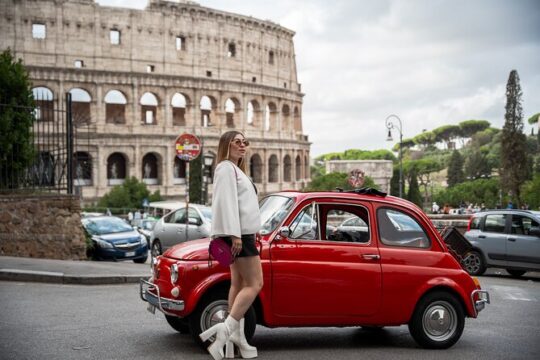 Explore Rome with Fiat 500 Tour and Professional Photos