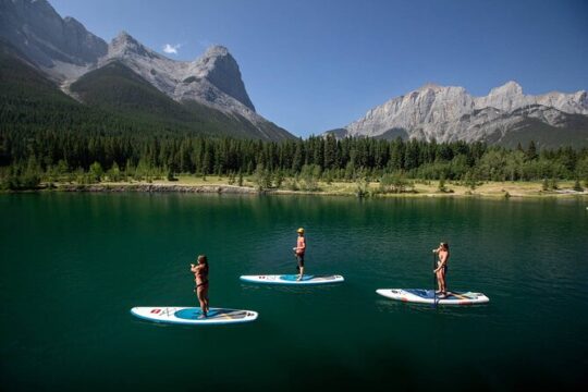 Cycling and Stand Up Paddle Board in Canmore, Canada