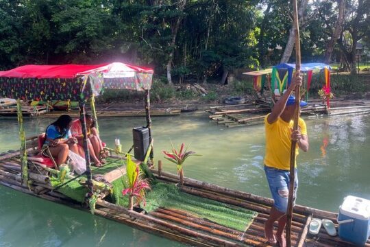 Dunn River Falls and Bamboo River Rafting in Ocho Rios Jamaica.