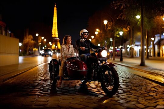 Photoshoot Photo and Video in Paris with a Vintage Side-car