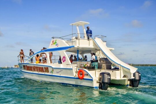 BBQ and Slide on a Private Catamaran with Unlimited Drinks