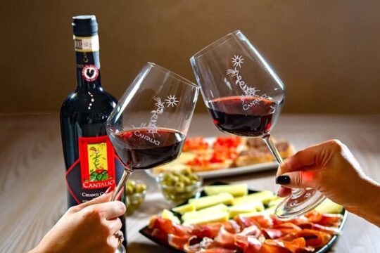 Great chopping board, Tasting 6 wines and Visit to the cellar